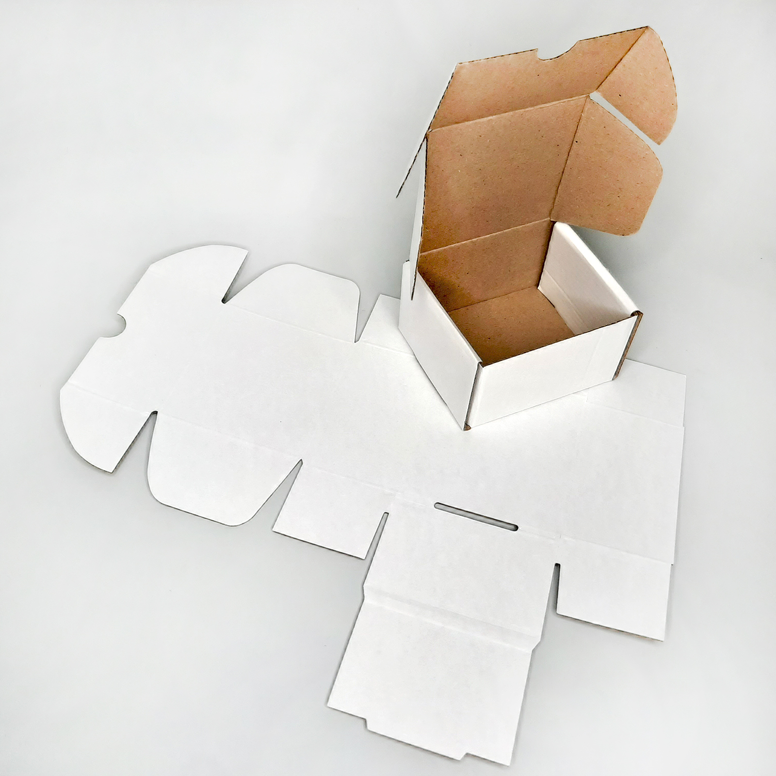 Самосборная коробка 92х83х53 мм, белая, 10 шт